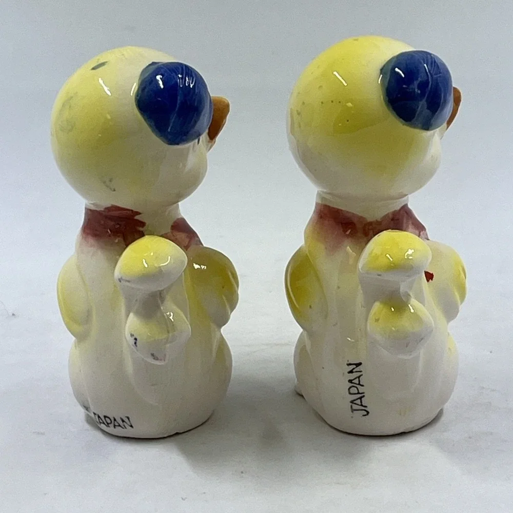 Dapper Duck Chalkware MCM Anthropomorphic Kitschy Japan 50s Shelf‎ Decor Set
